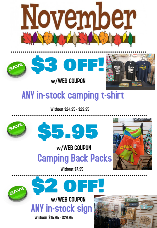 November Web Coupons - NOW Online! - Leisure Trailer Sales